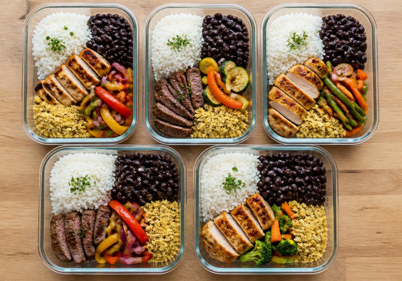 Comparação entre delivery desorganizado e marmitas organizadas